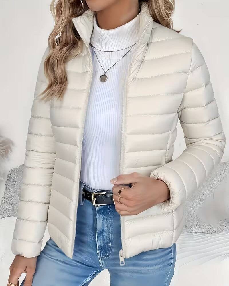 Rebecca™ | Chaqueta acolchada con cuello alto y cremallera