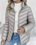 Rebecca™ | Chaqueta acolchada con cuello alto y cremallera