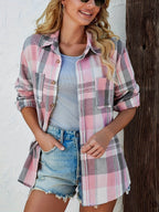 Alexa™ | Sobrecamisa oversize de cuadros de algodón