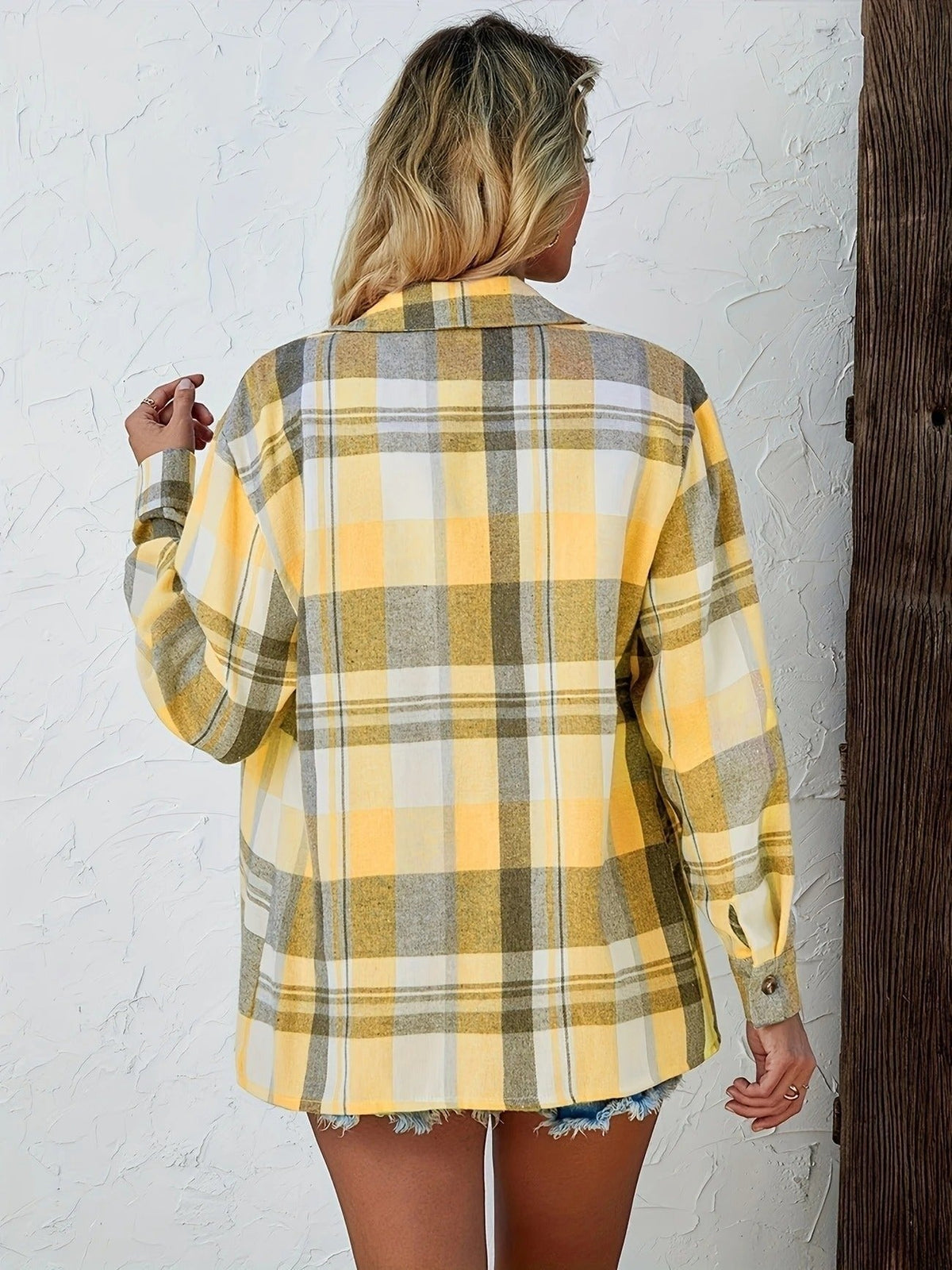 Alexa™ | Sobrecamisa oversize de cuadros de algodón