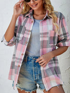 Alexa™ | Sobrecamisa oversize de cuadros de algodón