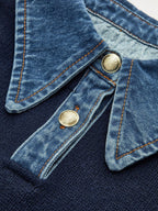 Charlotte™ | Jersey de punto con cuello y puños denim