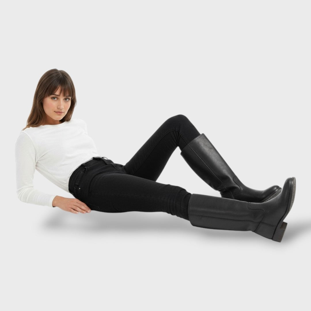 Gabriella™ | Botas camperas de piel hasta la rodilla