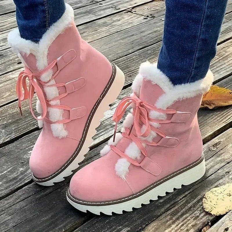 Joanna™ | Botines de invierno con forro de borreguito y plataforma
