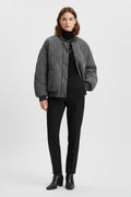 Nicole™ | Chaqueta bomber acolchada oversize con botones de presión