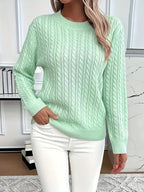 Harper™ | Jersey de punto trenzado con cuello redondo