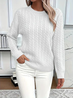 Harper™ | Jersey de punto trenzado con cuello redondo