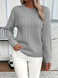 Sophia™ | Jersey de punto trenzado con cuello redondo