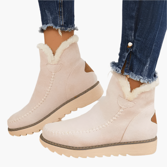 Amy™ | Botas de invierno planas de ante con forro cálido