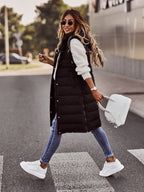 Molly™ | Chaleco acolchado largo de mujer con capucha