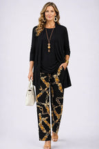 Audrey™ | Conjunto de tres piezas con estampado tropical