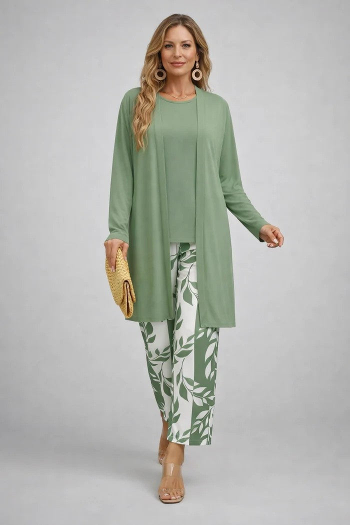 Audrey™ | Conjunto de tres piezas con estampado tropical