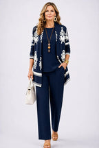 Audrey™ | Conjunto de tres piezas con estampado tropical