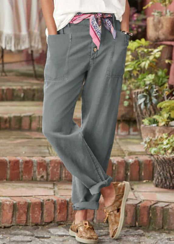 Natalia™ | Pantalón chino casual de mujer con bolsillos delanteros