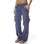 Nicole™ | Pantalón cargo de mujer multibolsillos de corte recto