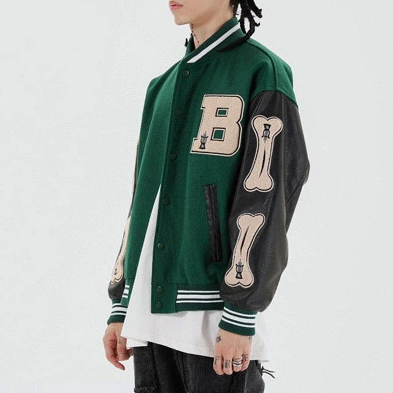 Ariana™ | Chaqueta varsity corta con parches bordados
