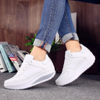 Jenna™ | Zapatillas de piel con plataforma y cordones