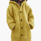 Luna™ | Cárdigan oversize de punto con capucha y botones