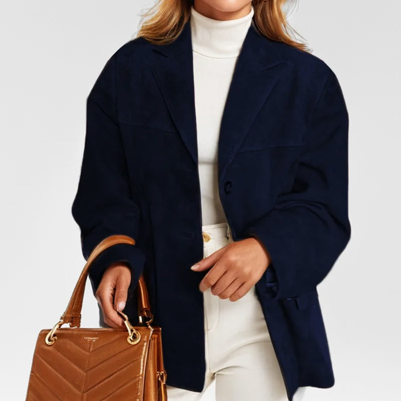 Willow™ | Chaqueta de ante de corte holgado con solapas