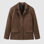 Willow™ | Chaqueta de ante de corte holgado con solapas