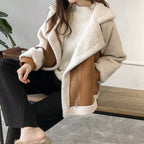 Eleanor™ | Chaqueta de borreguito efecto ante oversize con cremallera