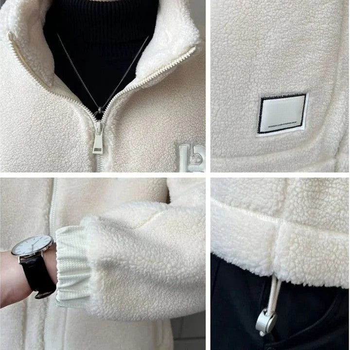 Kyle™ | Chaqueta de borreguito con capucha y cremallera
