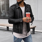 Simon™ | Cazadora biker acolchada con cremalleras