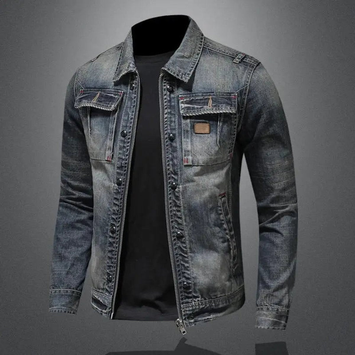 Desmond™ | Chaqueta vaquera vintage con doble cierre