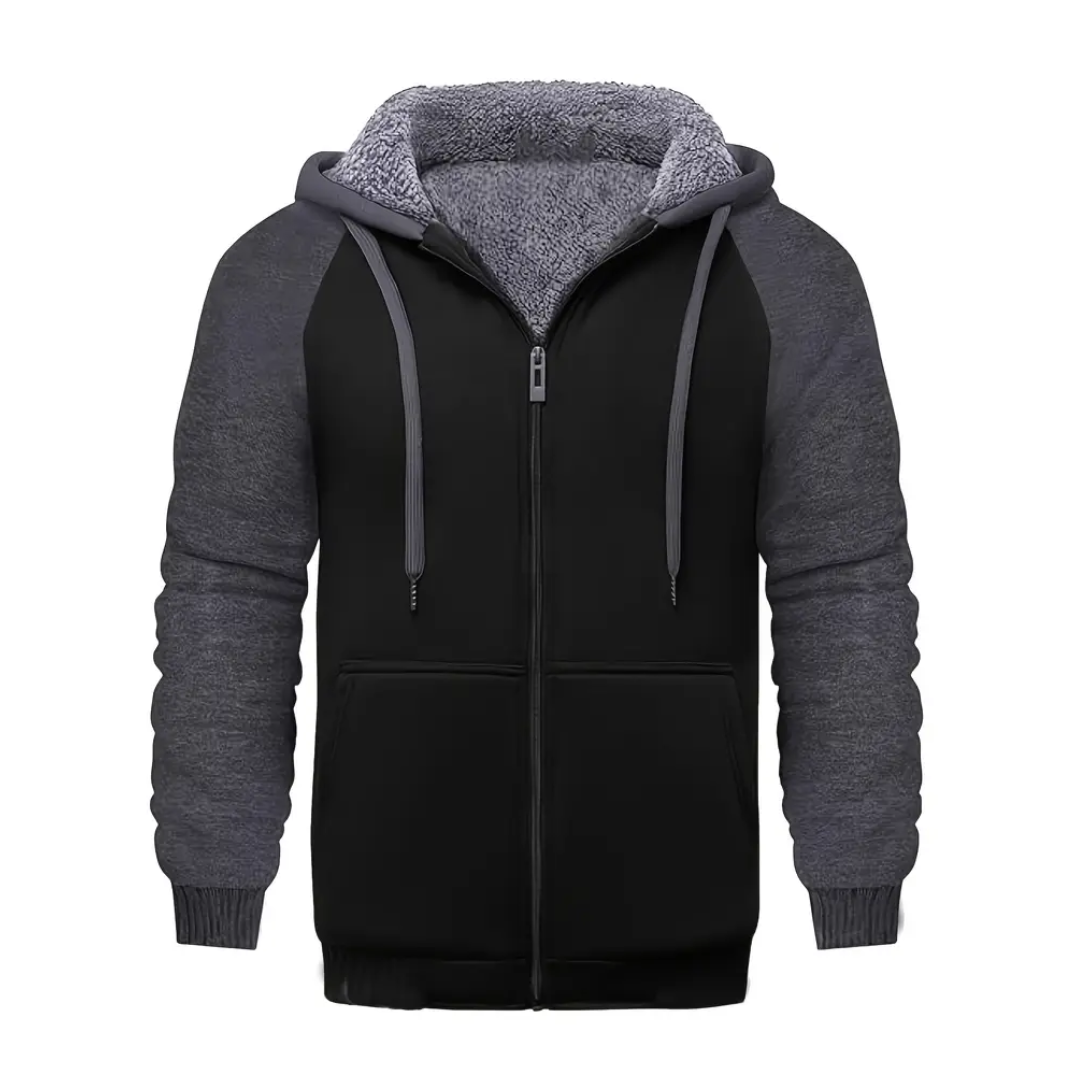 Owen™ | Sudadera con cremallera y capucha forrada de sherpa