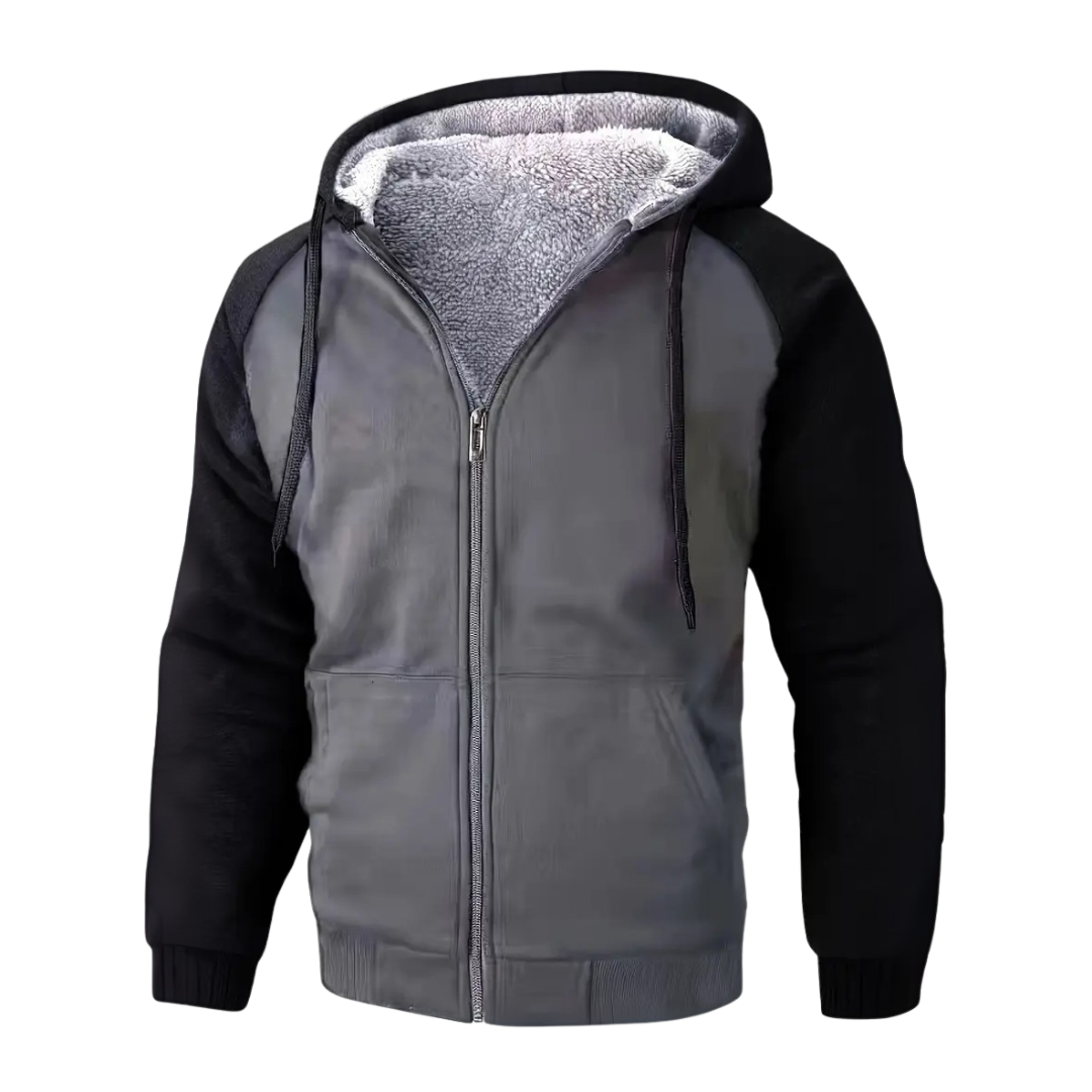 Owen™ | Sudadera con cremallera y capucha forrada de sherpa
