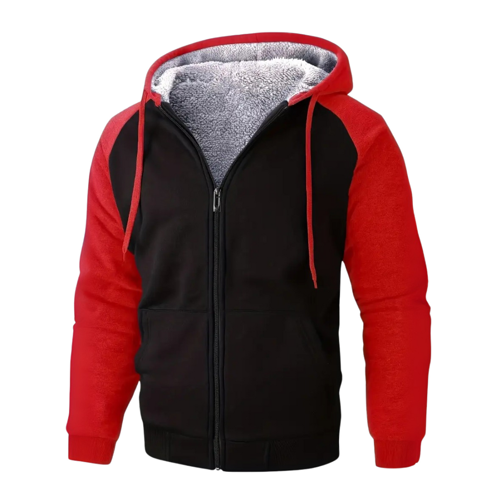 Owen™ | Sudadera con cremallera y capucha forrada de sherpa