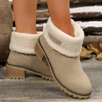 Madelyn™ | Botas de invierno de ante con forro sherpa a media caña