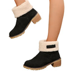 Madelyn™ | Botas de invierno de ante con forro sherpa a media caña
