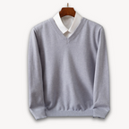 Oliver™ | Jersey de cachemira de hombre con cuello de pico