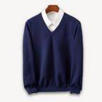 Oliver™ | Jersey de cachemira de hombre con cuello de pico