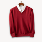 Oliver™ | Jersey de cachemira de hombre con cuello de pico