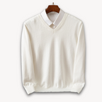 Oliver™ | Jersey de cachemira de hombre con cuello de pico