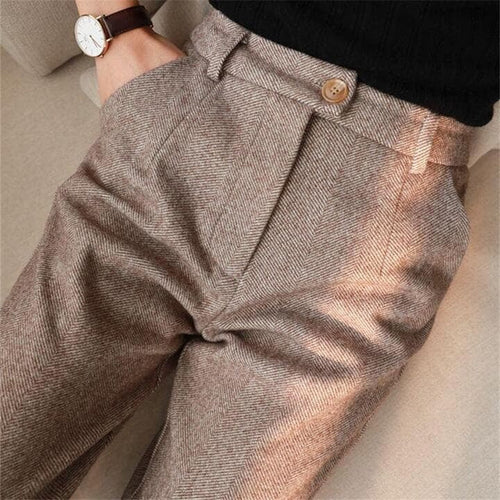 Adam™ | Pantalón de vestir de espiga corte recto