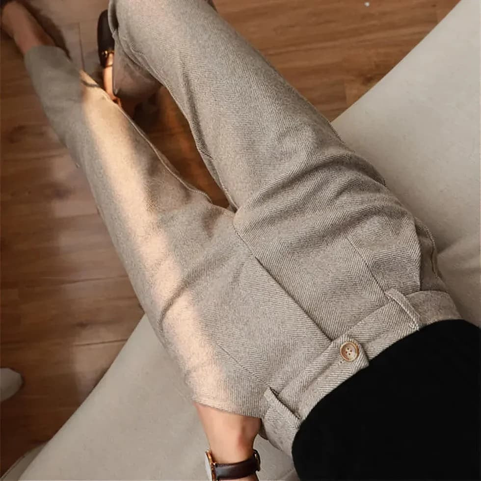 Adam™ | Pantalón de vestir de espiga corte recto