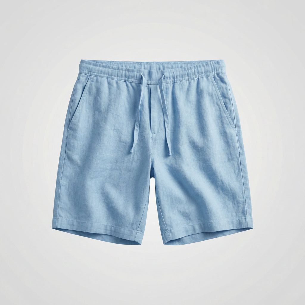 Zachary™ | Bermudas de lino con cintura elástica y cordón