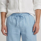Zachary™ | Bermudas de lino con cintura elástica y cordón