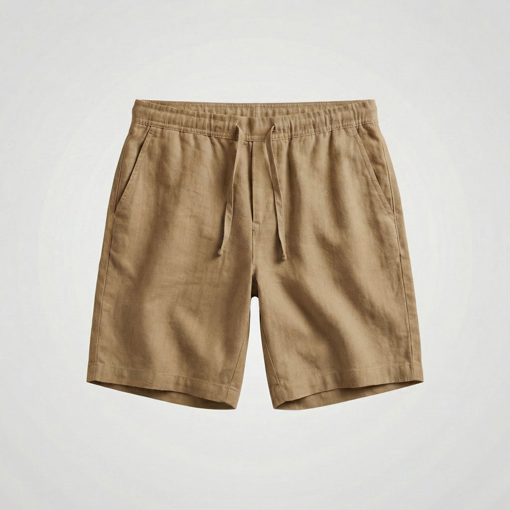 Zachary™ | Bermudas de lino con cintura elástica y cordón