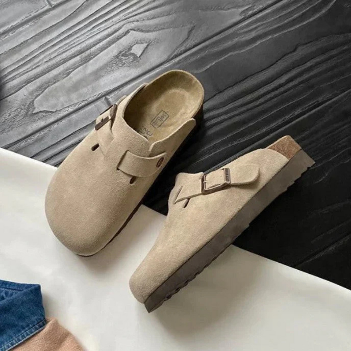 Lucas™ | Sandalias con plantilla de corcho y hebilla ajustable