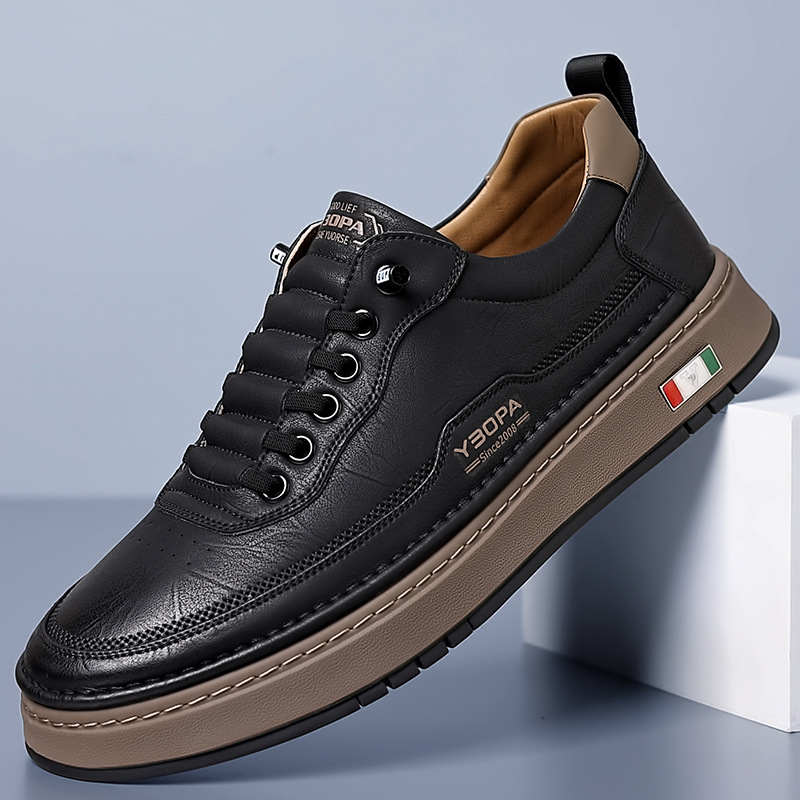 Quentin™ | Zapatillas casual de piel con suela acolchada
