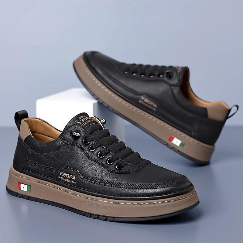 Quentin™ | Zapatillas casual de piel con suela acolchada