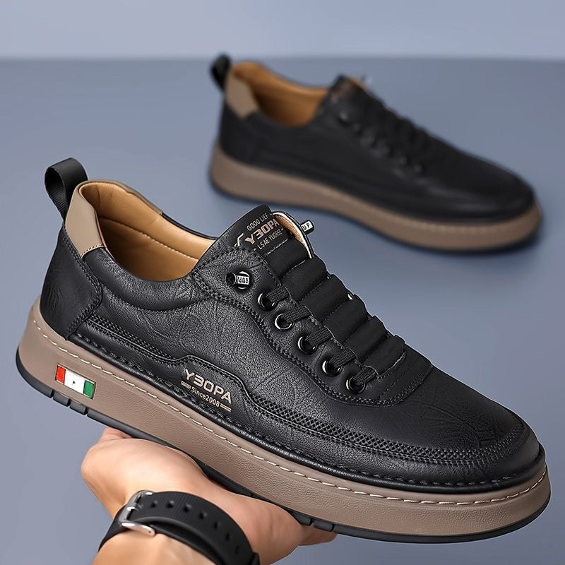 Quentin™ | Zapatillas casual de piel con suela acolchada