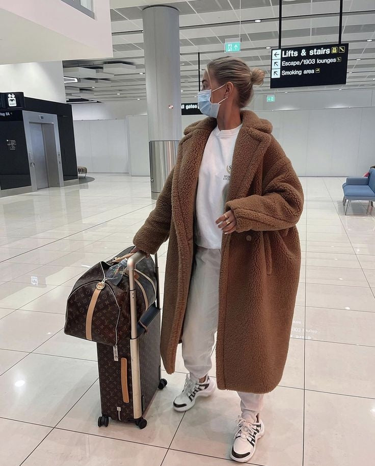 Cora™ | Abrigo largo de borreguito oversize