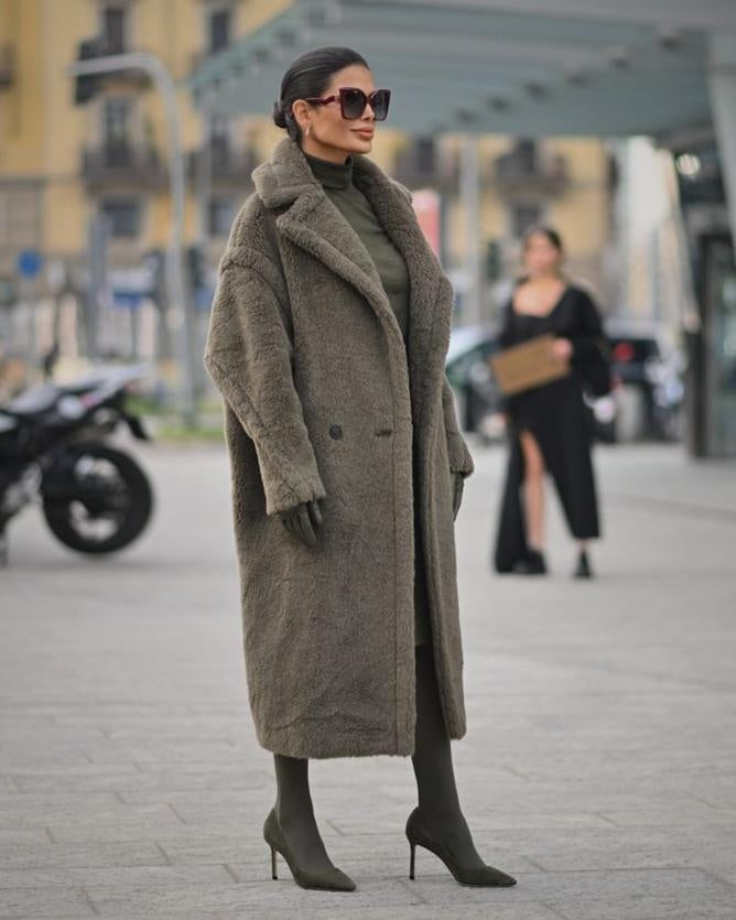 Cora™ | Abrigo largo de borreguito oversize