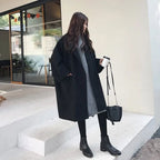 Mackenzie™ | Abrigo largo de mezcla de lana oversize con solapas