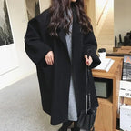 Mackenzie™ | Abrigo largo de mezcla de lana oversize con solapas